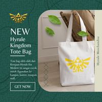 Gambar Totebag Hyrule Kingdom bahan premium baby canvas dari Hyrule Merchandise Kab. Bekasi 2 Tokopedia