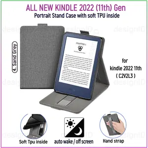 kindle 2022 11th Stand case soft tpu auto wake with hand strap cover