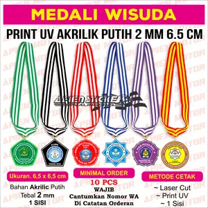 Medali Wisuda Akrilik Tanpa Resin