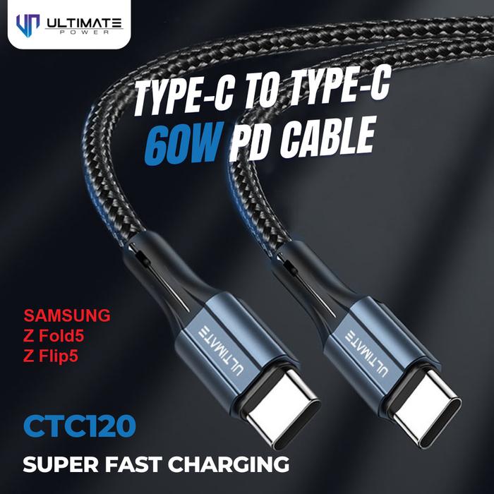Gambar Kabel Data Cable Samsung Z Fold5 Z Flip5 60W Braided Ultimate CTC120 dari Ori aksesoris 1 Kota Administrasi Jakarta Pusat Tokopedia