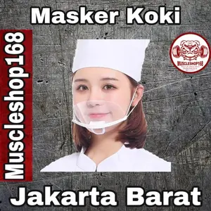Masker Transparan Plastik Mulut Sanitary Mask Restoran MUA Pabrik SPA
