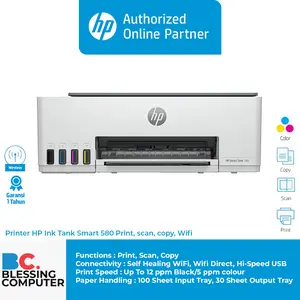 Printer HP Ink Tank Smart 580 Print, scan, copy, Wifi