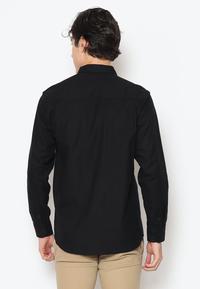 Gambar HEMMEH Kemeja Flanel Hitam Polos - 3XL dari HEMMEH.ID Kota Bandung 4 Tokopedia