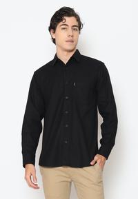 Gambar HEMMEH Kemeja Flanel Hitam Polos - 3XL dari HEMMEH.ID Kota Bandung 1 Tokopedia