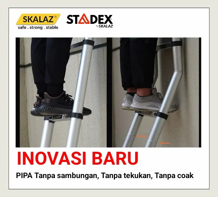 Tangga Teleskopik Single 3,8 mtr Merk STADEX by Skalaz 5