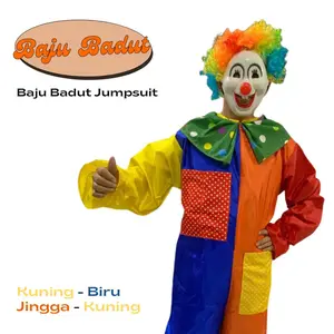 Baju Badut + Wig + Topeng