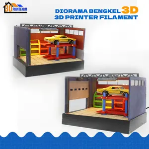 Diorama Bengkel Garage Set Skala 1:64