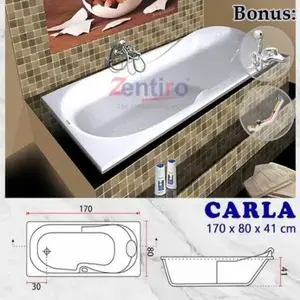 Paket Bathtub Zentiro Carla ukuran 170x80x41