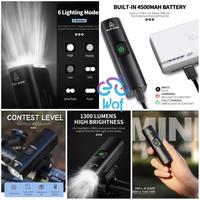 Gambar WEST BIKING QB105 Lampu Sepeda 1300 Lumen 4500mAh Bicycle Front Light dari Wof Wheel of Fortune Official Kab. Tangerang 3 Tokopedia