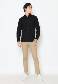 Gambar HEMMEH Kemeja Flanel Hitam Polos - 3XL dari HEMMEH.ID Kota Bandung 5 Tokopedia