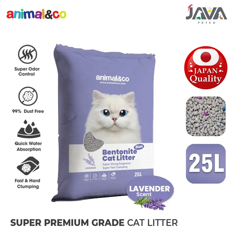 Pasir Kucing AnimalnCo Premium Lavender 25L Pasir Kucing Gumpal Wangi 0