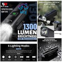 Gambar WEST BIKING QB105 Lampu Sepeda 1300 Lumen 4500mAh Bicycle Front Light dari Wof Wheel of Fortune Official Kab. Tangerang 1 Tokopedia