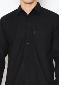Gambar HEMMEH Kemeja Flanel Hitam Polos - 3XL dari HEMMEH.ID Kota Bandung 3 Tokopedia