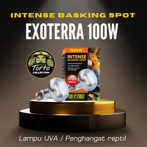 EXOTERRA INTENSE BASKING SPOT 100WATT TORTO REPTIL SULCATA IGUANNA