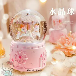 Snowball Kotak Musik Unicorn JUMBO Bola Salju Kaca Dream Music Box