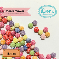 Gambar Manik manik mawar rose beads aksesoris dekorasi anak tali masker strap dari Done Handymade Kota Administrasi Jakarta Barat 1 Tokopedia