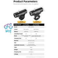 Gambar WEST BIKING 361 R1-800 Bike Front Light 800 Lumens Lampu Senter Depan dari Wof Wheel of Fortune Official Kab. Tangerang 2 Tokopedia