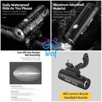 Gambar WEST BIKING 361 R1-800 Bike Front Light 800 Lumens Lampu Senter Depan dari Wof Wheel of Fortune Official Kab. Tangerang 3 Tokopedia