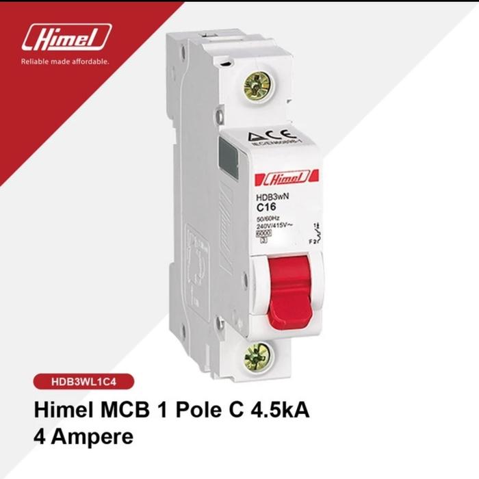 Gambar Miniatur Circuit Breaker / MCB 1P 4A Himel dari Voltadigital12 Kota Yogyakarta Tokopedia