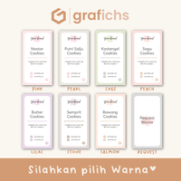 Gambar [11-23 pcs] Stiker Box Kemasan Kue Kering Cookies Custom Olshop by Grafichs - Pink, 6,5 x 4 cm dari Grafichs Kab. Bogor 2 Tokopedia