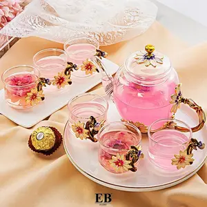 Cangkir Teapot Set Minum Teh Cantik / Teapot Glass Set 952