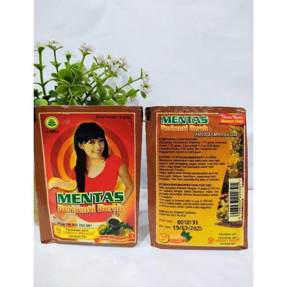Jamu Serbuk Mentas Berhenti Darah Menstruasi - Sabdo Palon ( 1 Pack