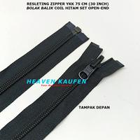 Gambar Resleting Zipper Jaket YKK 75 cm - 30 inch Coil Gigi Halus Bolak Balik dari Heaven Kaufen Kota Malang 1 Tokopedia