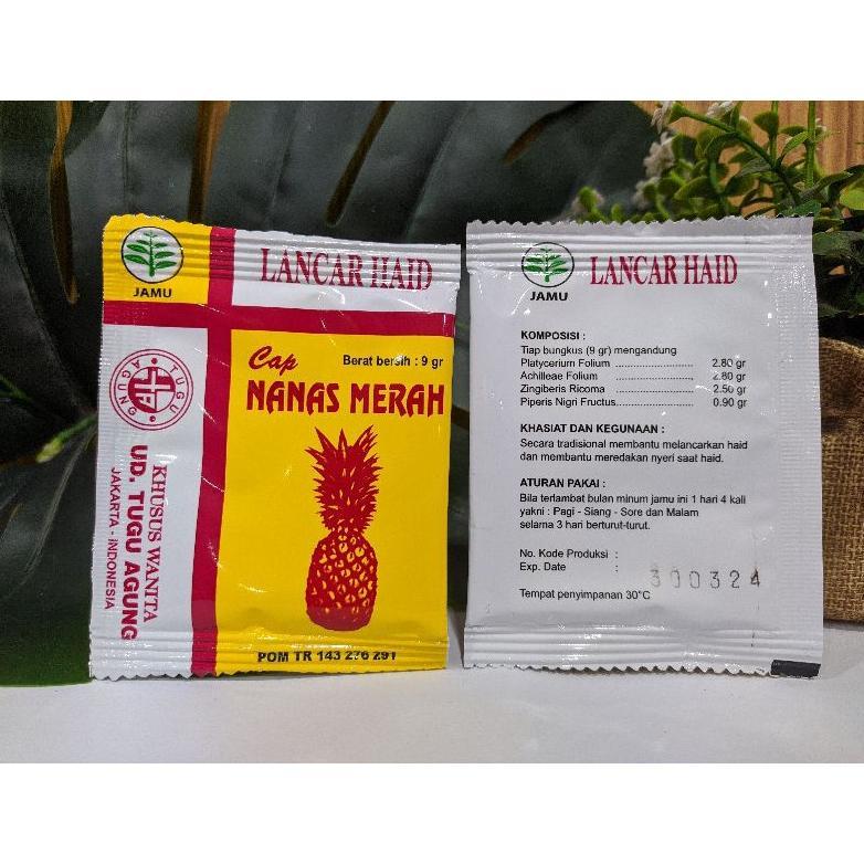 Jamu Lancar Haid Cap Nanas Merah ( 1 pack isi 10 sachet)