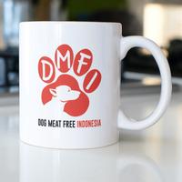 Gambar Gelas Mug DMFI - Dog Meat Free Indonesia dari JAAN Domestic Shop Kab. Bogor 2 Tokopedia