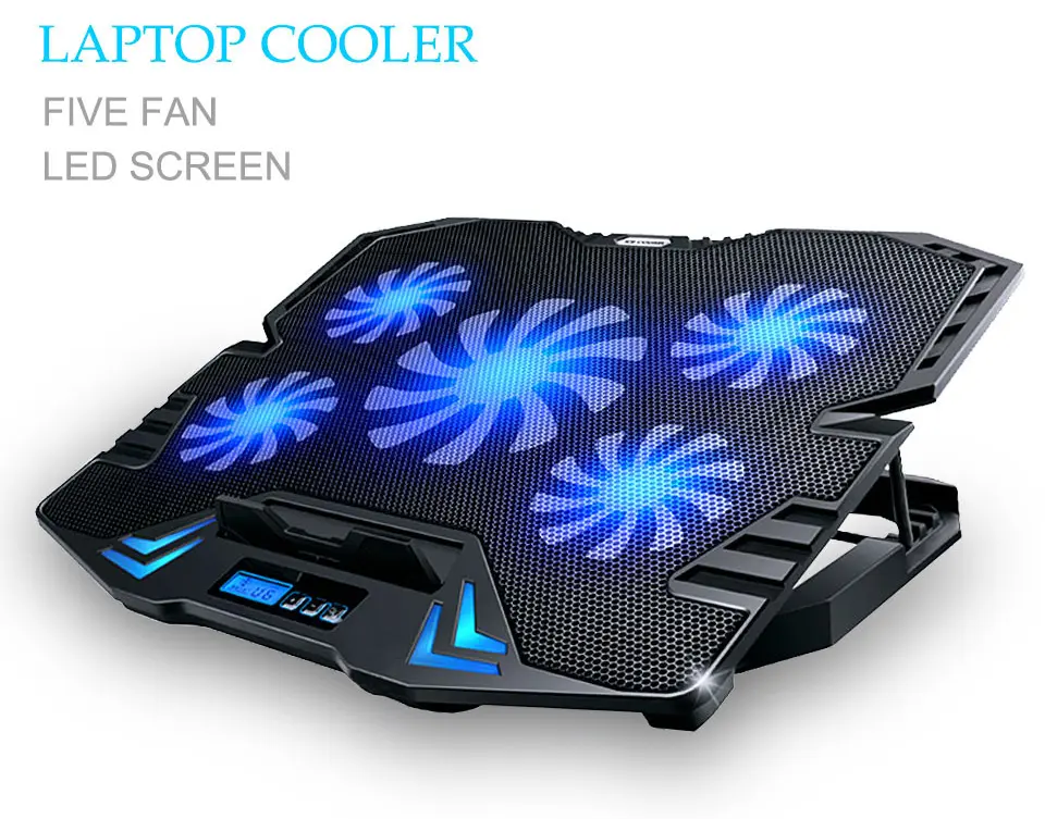 Cooling Pad Laptop Taffware 5 Kipas Pendingin 2600RPM 9-17Inch - Plastik Plastik Computer