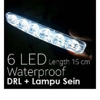 Gambar DRL LED universal terang 2 x 6 titik - Lampu LED DRL 6 Titik dari otostyle Kota Surabaya 3 Tokopedia