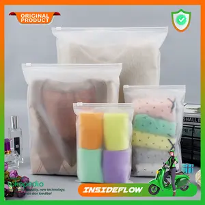 KANTONG PLASTIK ZIPPER TRAVEL BAG ORGANIZER LAUNDRY POUCH WATERPROOF