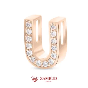 Liontin Berlian Inisial U Zamrud Jewellery