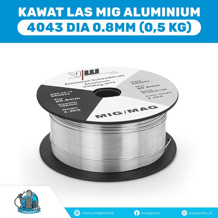 Gambar Kawat Las MIG Aluminium/ Alu Wire 4043 diameter 0.8mm berat 0,5 kg dari Juragan Las_NEW Kota Administrasi Jakarta Pusat Tokopedia