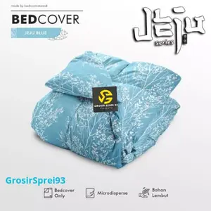Bed cover katun cvc motif viral bunga jeju uk 120x200 160x230 200x230 bulu lembut King
