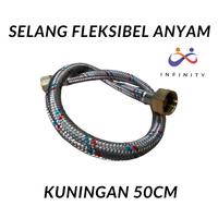 Gambar DIVA selang Fleksibel anyam 50 cm stainless Murah/ selang air wastafel dari Infinity Wars Jakarta Barat 3 Tokopedia