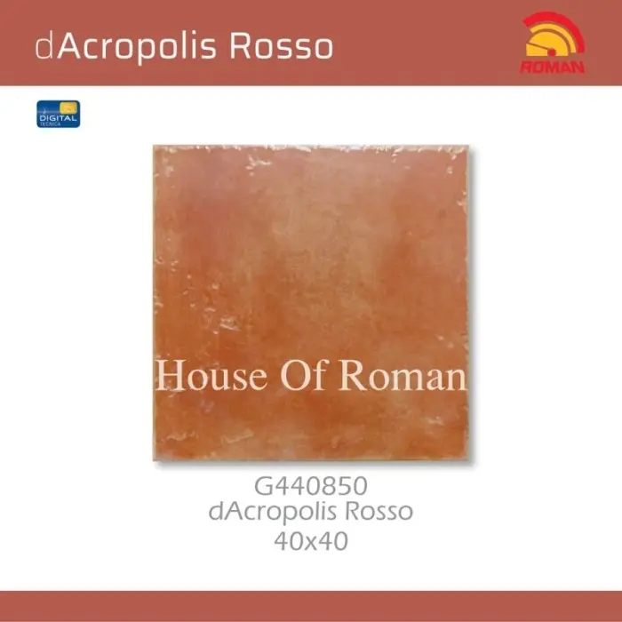 ROMAN KERAMIK Lantai 40x40 dAcropolis Rosso / Keramik Lantai Vintage Coklat / Lantai Keramik Terracota / KW2