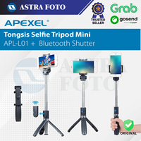 Gambar APEXEL Tongsis Selfie Tripod Mini dengan Bluetooth Shutter - APL-L01 - Black dari Astra Foto Kota Administrasi Jakarta Pusat 1 Tokopedia