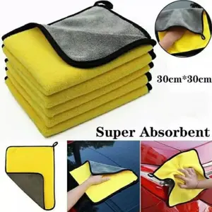 Kain Lap Microfiber Serbaguna Mobil Motor 2 Sisi Tebal Halus 30X30cm