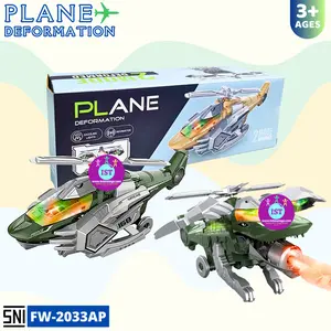 Mainan Anak Plane Deformation 2 Mode Pesawat Helicopter EDU FW-2033AP