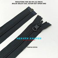 Gambar Resleting Zipper Jaket YKK 80 cm Bolak Balik Gigi Halus Coil Hitam Harga Per Biji dari Heaven Kaufen Kota Malang 1 Tokopedia
