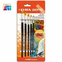 Gambar Lyra Giotto Synthetic Taklon Brush Set - Flat & Round - Kuas Lukis dari Fancy Art Kota Administrasi Jakarta Barat 3 Tokopedia