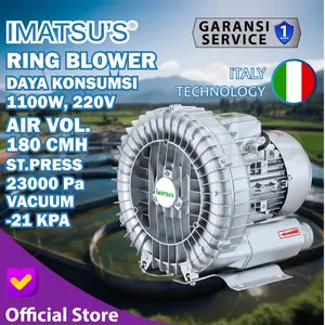 Ring Blower 1100W 220V RB-1100/1-NB-JX Air Pump Blower Tambak Kolam