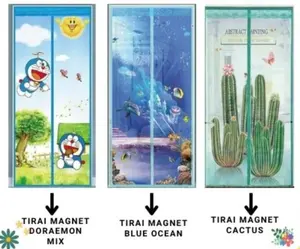 Tirai Magnet Anti Nyamuk |Tirai Pintu karakter ukuran 90x210cm Tirai Pintu Jendela Tirai Kelambu Jaring