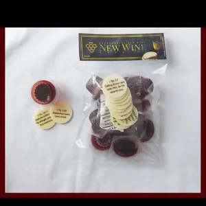 Anggur Perjamuan Kudus Premium + Hosti Ayat Kecil Inggris - isi 10