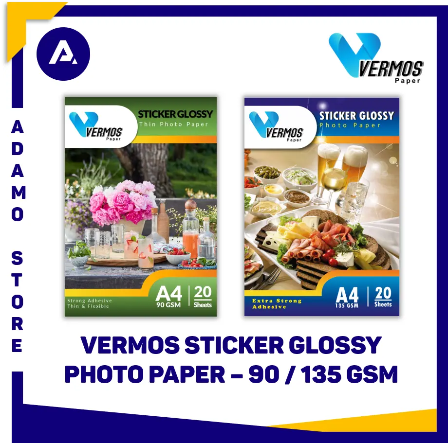 Kertas Sticker Vermos Sticker Glossy Photo Paper A4 135 gsm