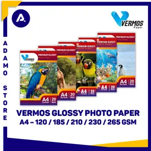 Kertas Foto Vermos Glossy Photo Paper A4 185 / 210 / 230 gsm