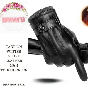 Sarung Tangan Pria Kulit Asli Gloves Leather Man Touchscreen Winter
