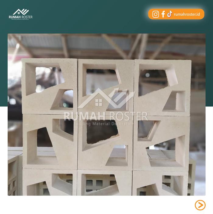 Jual Roster Beton Putih/Roster Minimalis/Roster Modern Motif Trapesium ...