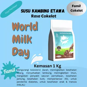 Susu Kambing Etawa Bubuk 1kg Halal Kaya Manfaat / Famil Coklat